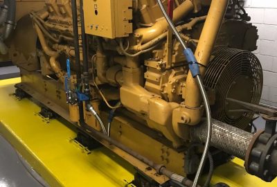 close up of yellow caterpillar generator